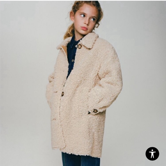 NWOT Double-faced coat with lapel collar and long sleeves - Picture 4 of 4